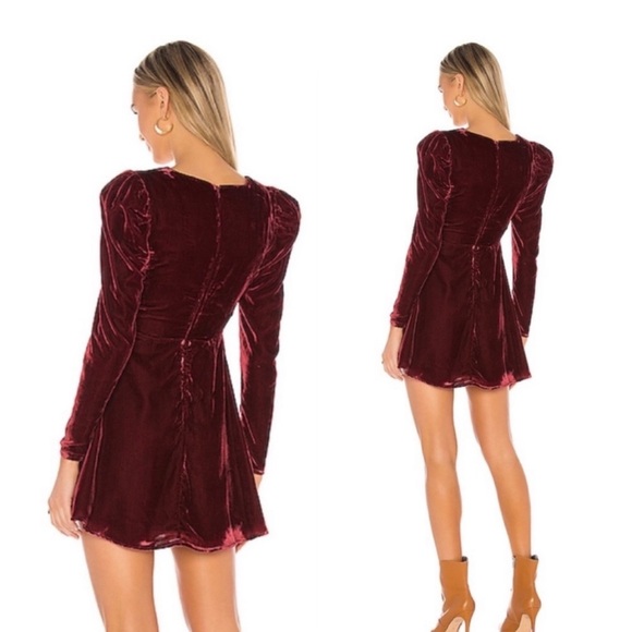 TULAROSA Mini Empire Waist Velvet Dress - Size S / NWT - Picture 3 of 11